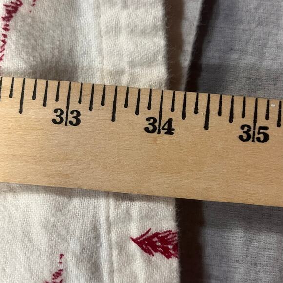 L.L.Bean winter village print flannel nightgown women’s Medium red white cozy - Picture 6 of 7